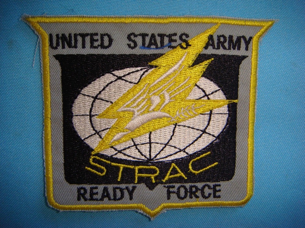 PATCH US ARMY STRATEGIC ARMY CORPS STRAC COMMAND READY FORCE