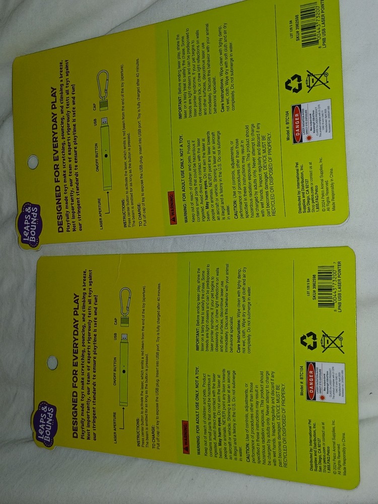 NEW Thrill & Chase USB RECHARGEABLE Laser Pointer BTC104