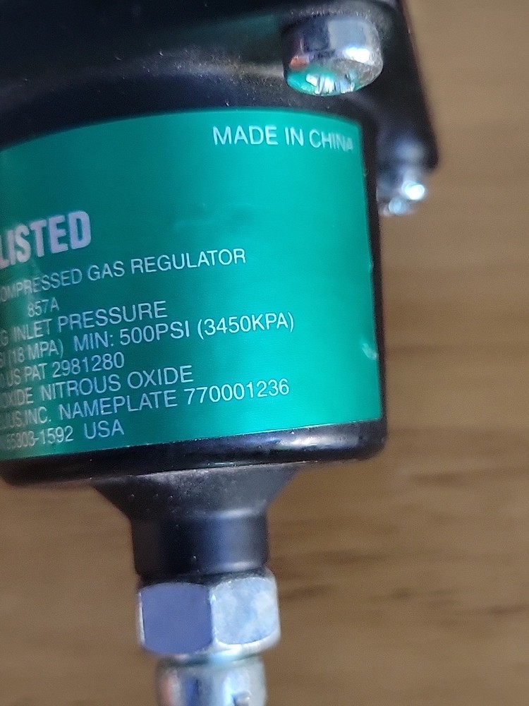 Cornelius Compressed Gas Regulator 857A Style PL-60 770001236