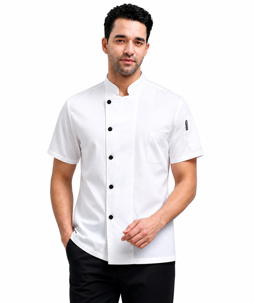 Lightweight Chef Jacket Mesh Short Sleeve Kitchen Uniform Cooling Workwear