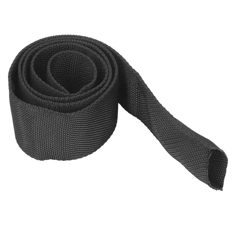 (2M) Rope Protective Sleeve Polyester Winch Rope Protective Sleeve Black