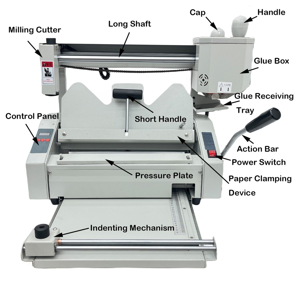 Electric Glue Binding Machine with creasing Function Book Indenting Machine A4
