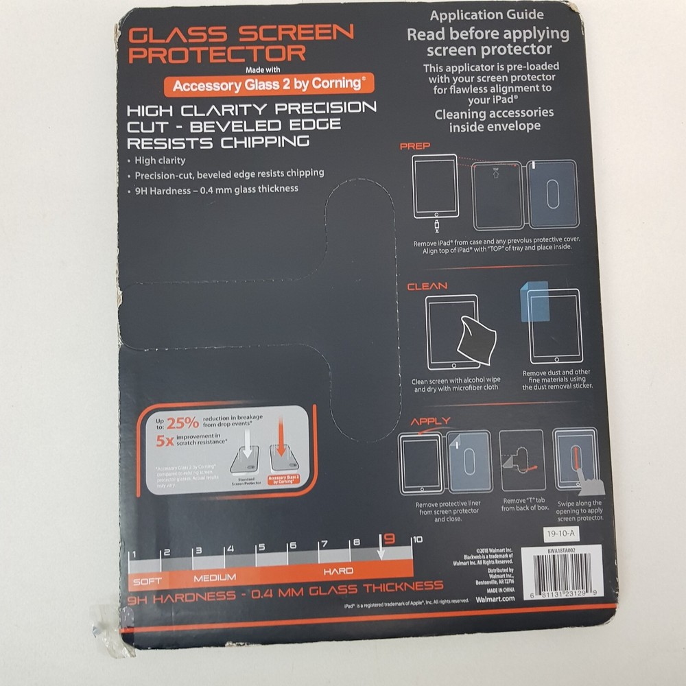 BlackWeb Apple iPad 5 6 9.7" Glass Screen premium Protector Safety 5th 6th