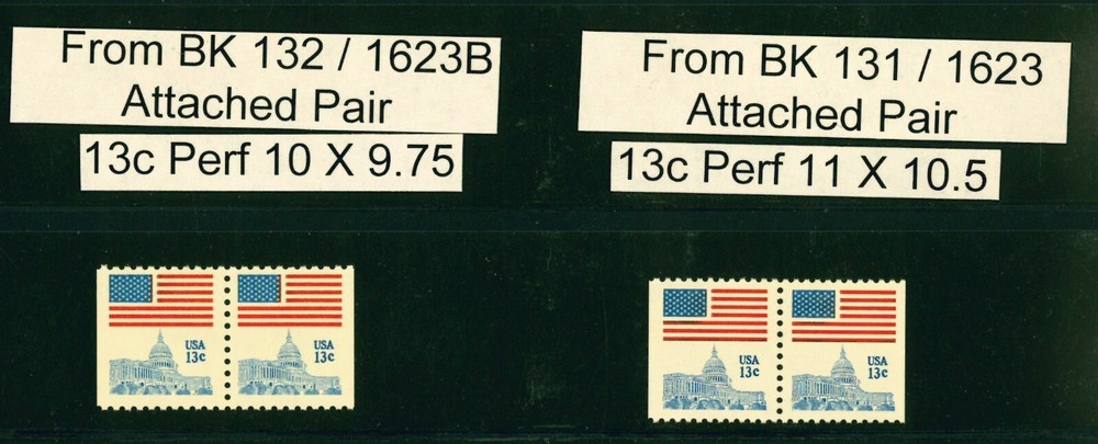 US Scott # 1623B Joint Pair & 1623 Joint Pair MNH