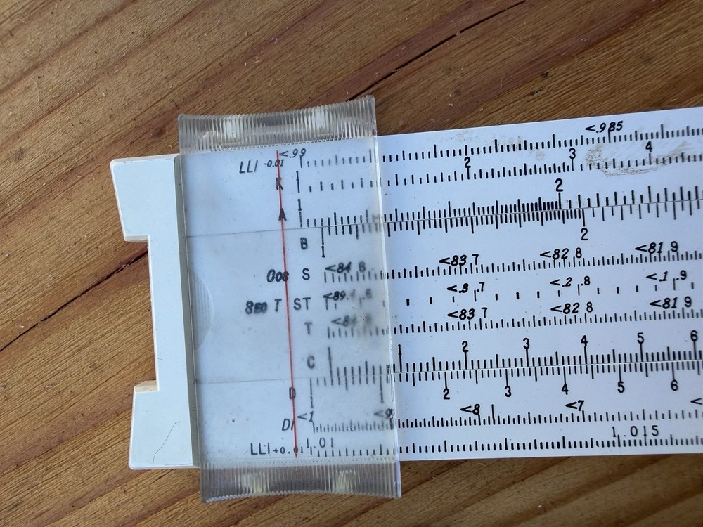 Vintage Picket Microline 140 Slide Rule W/ Case