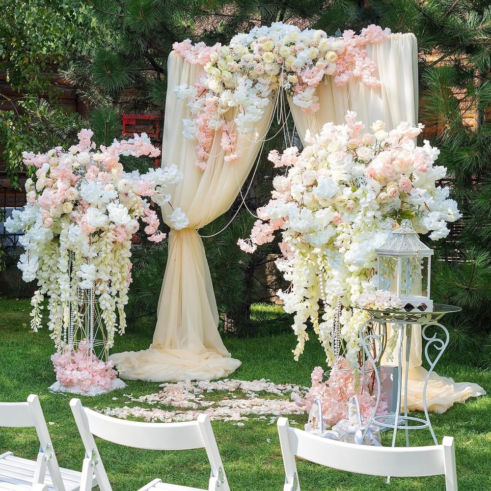 Cherry Blossom Garland Artificial Cherry Flower Vines 2 Pack Hanging Silk