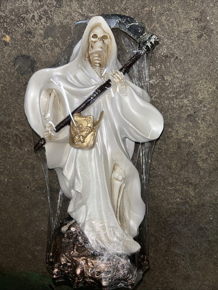 Santa Muerte Statue White 13.5in
