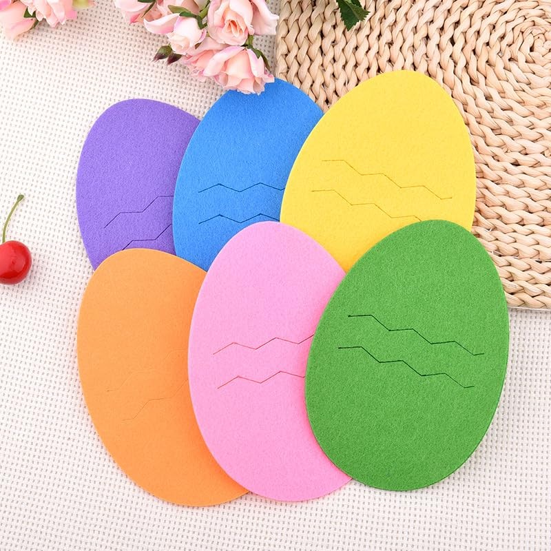 Easter Egg Shaped Cutlery Holders Set Eggs Silverware Tableware Holders for C...
