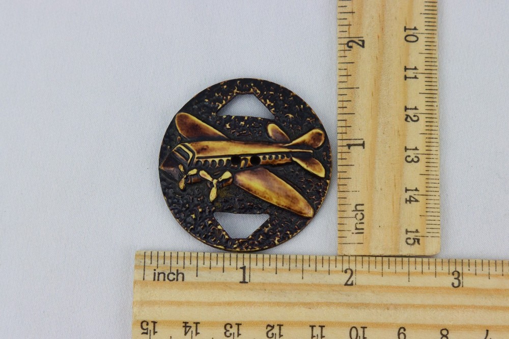 Celluloid Button, Vintage Aircraft