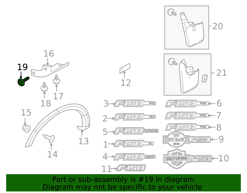 Genuine Ford Mud Shield Screw N808322-S442