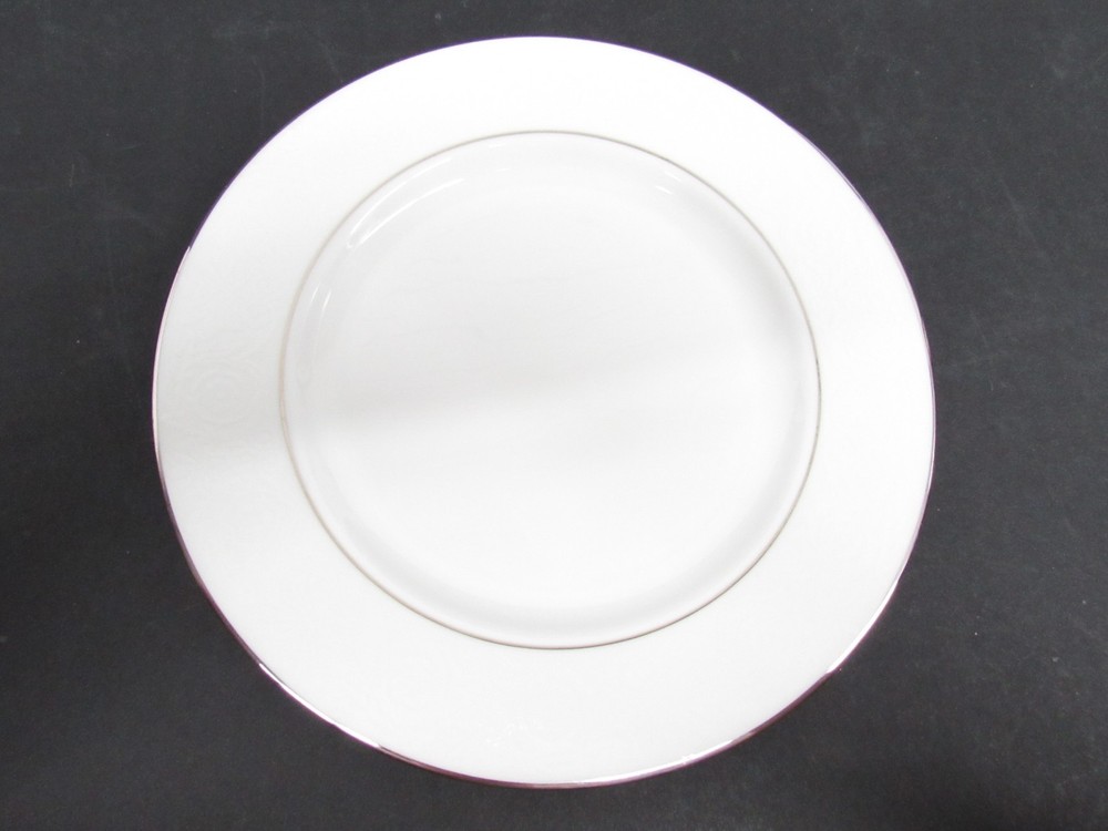 Lenox Artemis White & Silver Bone China Tea Cup Plates 5pc Single Place Setting