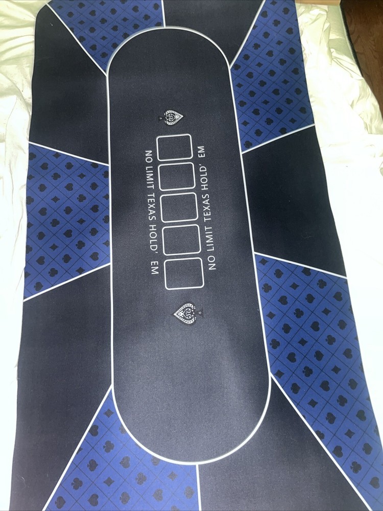 Blue Poker Mat