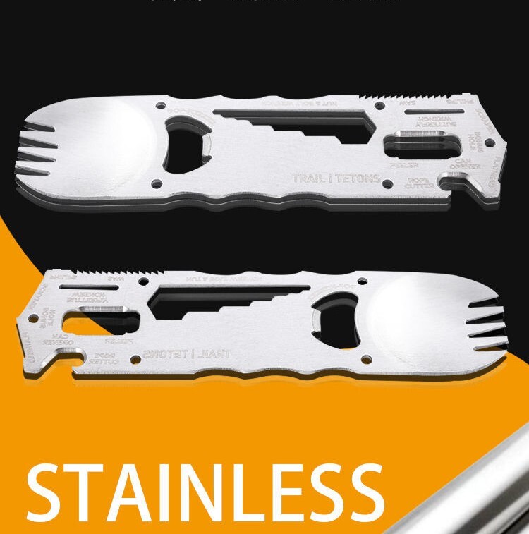 Spork Eating Tool Backpacking Travel Cycling Multi Function Purpose Spoon Fork