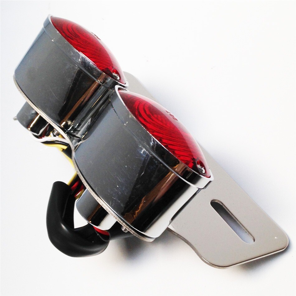 Motorcycle Rear Brake Stop Light License Plate Bracket LED Custom Tail Light