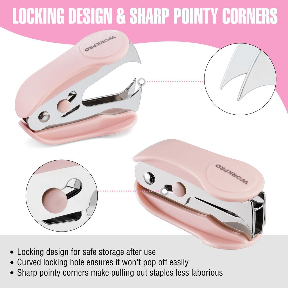 WORKPRO Mini Stapler Stapler Set 2 Stapler 1 Staple Remover 2000 Standard Staple