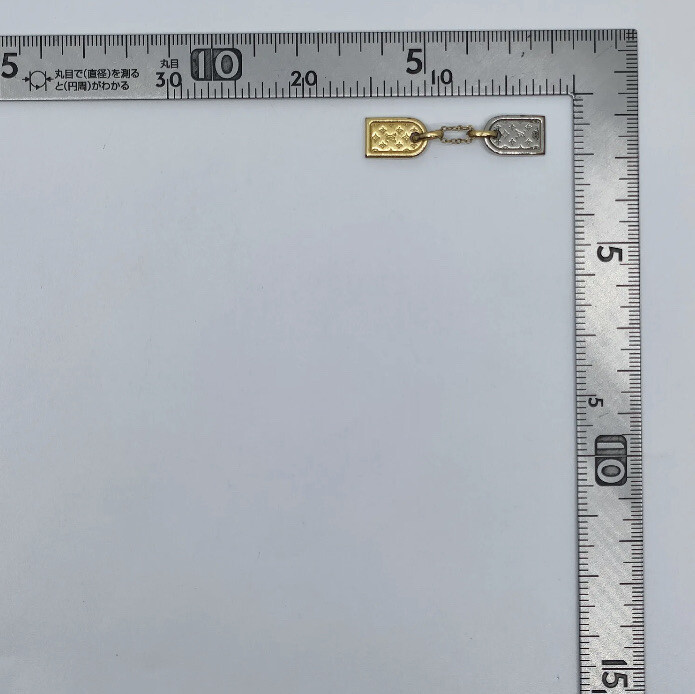 Authentic LOUIS VUITTON Monogram LV Initials miniature name tag Charm.