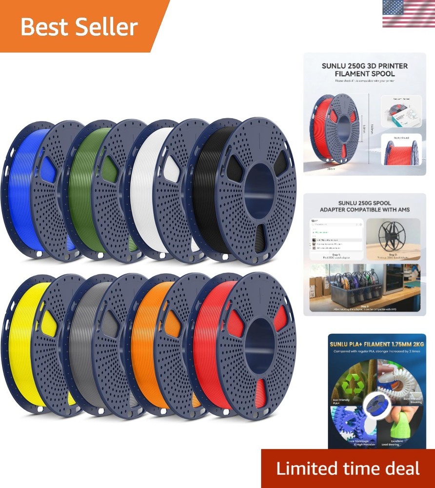 Durable Multicolor PLA+ 2.0 Filament – 1.75mm, 2kg Bundle for Quality Printing