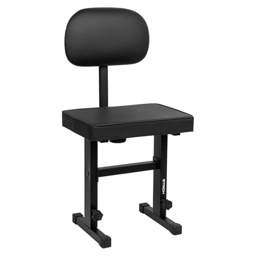 Piano Bench Adjustable Stool, Music Keyboard Bench Piano Bench with Backrest