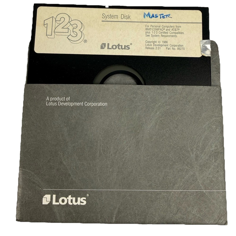 Lotus 1-2-3 Release 2.01 Master System Disk LIM EMS 4.0 Technical Manual Binder