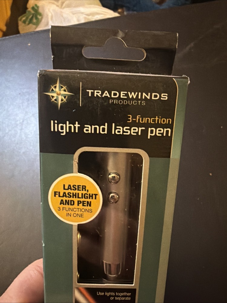 3-Function LED Flashlight Laser Pen Combo Home Office - Tradewinds Products