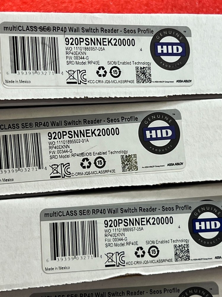 HID 920PSNNEK20000 multiCLASS SE RP40 Wall Switch Reader Seos PROFILE