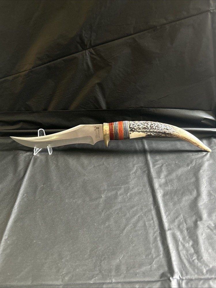 Trophy Stag Tip Bowie w/Sheath 11"