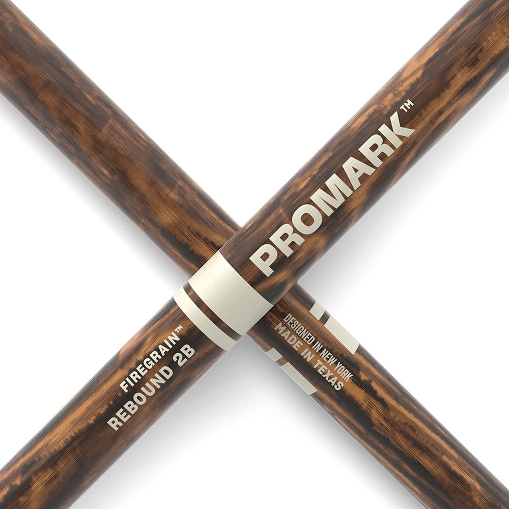 4 PACK Promark 2B Drumsticks FireGrain Rebound Acorn Tip Drum Sticks