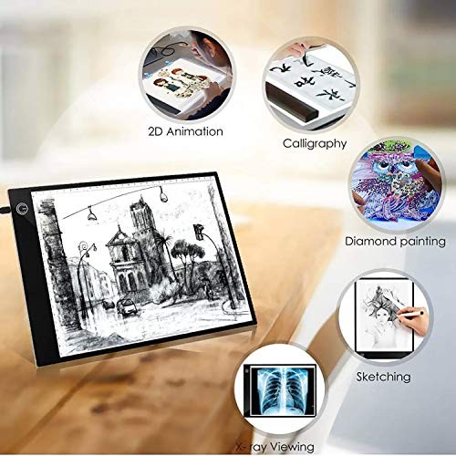 A5 LED Drawing Tablet Thin Art Stencil Drawing Board Light Box tracing Table