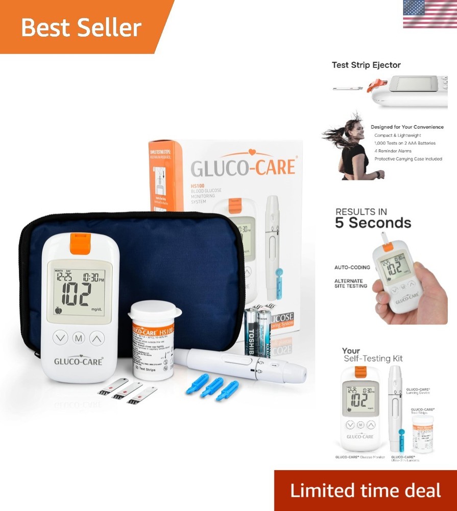 Comprehensive Glucometer Kit: Accurate Readings, 500 Memory & Easy Calibration