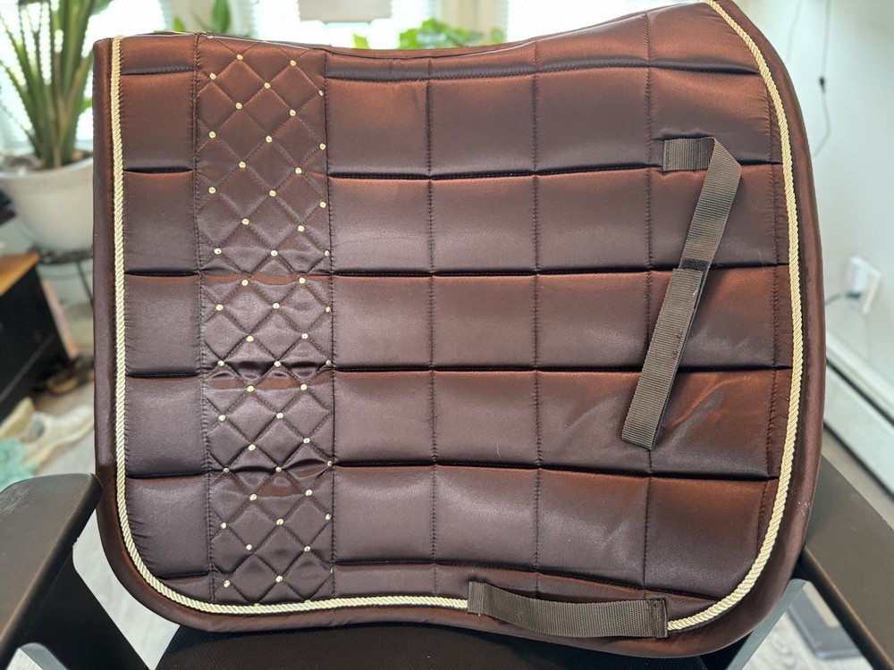 HKM Basil Dressage Saddle Pad-Dark Brown