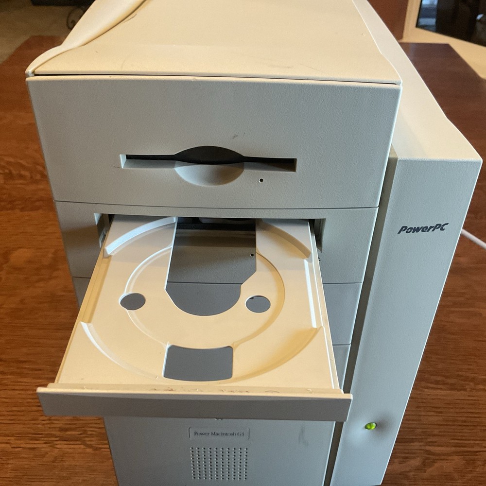 Vintage Apple Power Macintosh G3 PowerPC Tower Desktop Computer Powers On