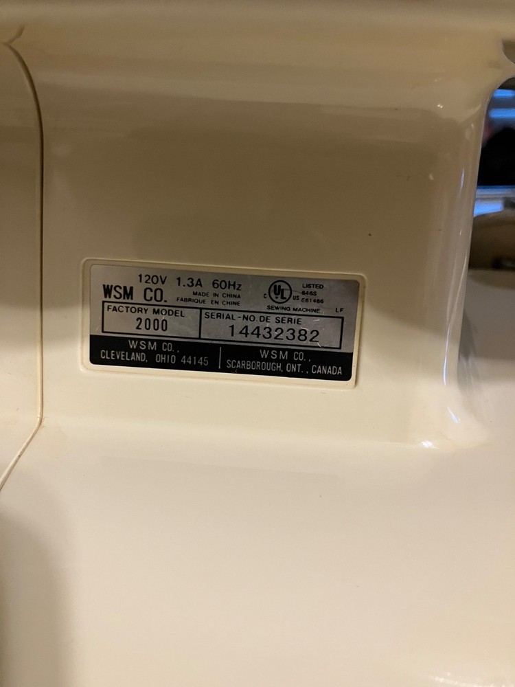 White Electronic 2000 ATS Sewing Machine