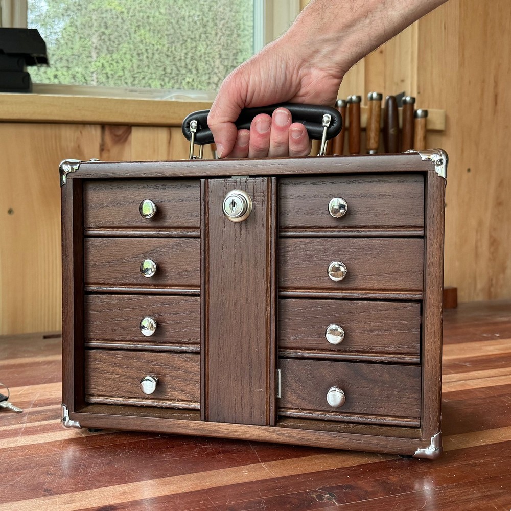 4 Drawer Storage Organizer Box Gerstner & Sons Solid Oak Wood Box