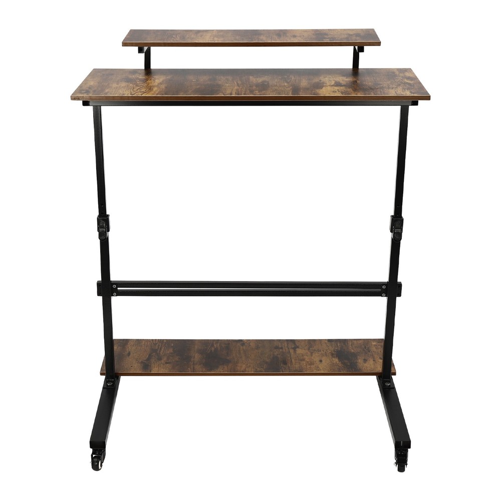 Height Adjustable Computer Laptop Desk Rolling Standing Table for Sofa Bedside