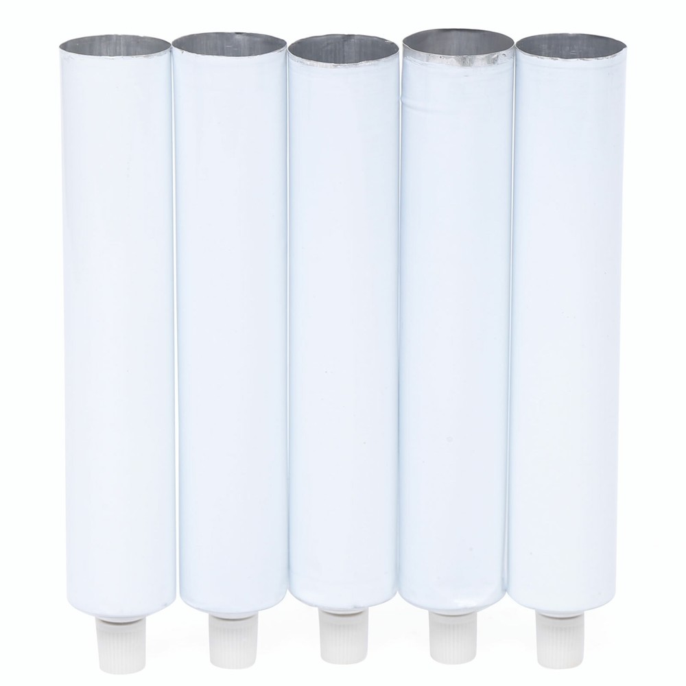 100 PCS Full Pack 100ml Aluminum Empty Toothpaste Tubes w/ Needle Cap unsealed