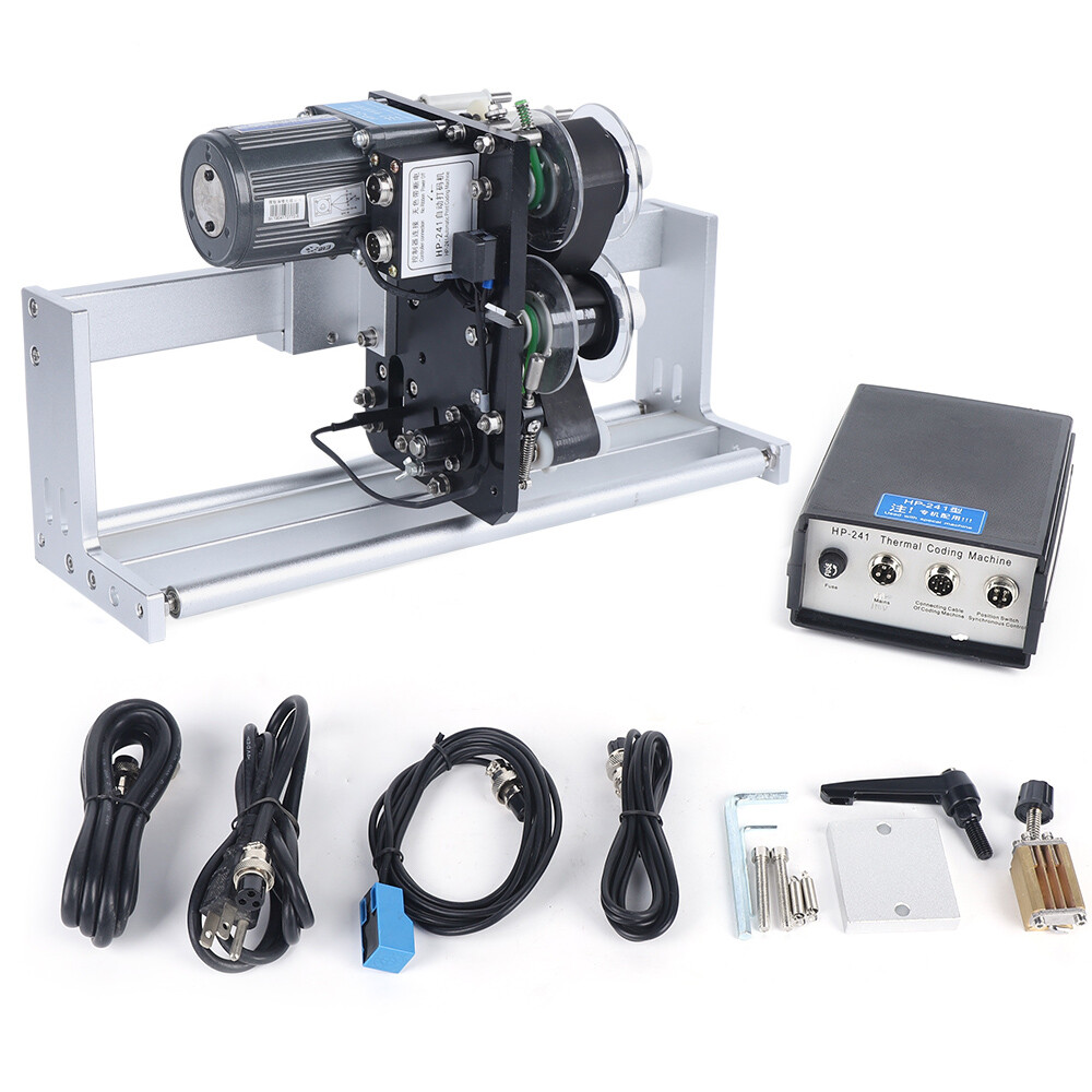 Automatic Coding Machine Ribbon Printer Hot Stamp Coder Date Batch Number 110V