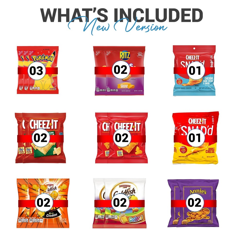 Crackers Variety Pack Individually Wrapped Assortment Sampler Bulk Care Packa...
