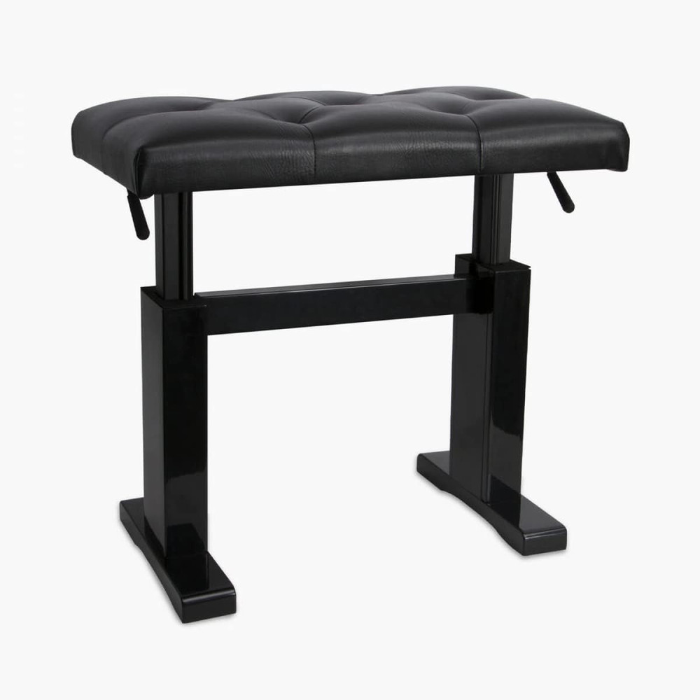 KB9503B Adjustable Black Gloss Piano Bench for Comfort and Style