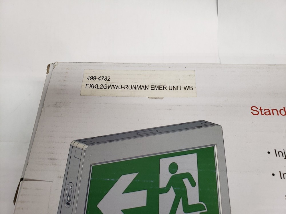 Big Beam EXKL2GWWU-Runman Exit Sign Green Led Double Sided