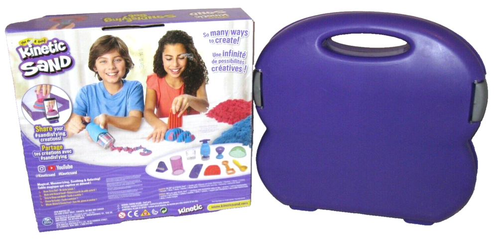 BUNDLE SpinMaster Kinetic Sand Sandisfying Set & Sandwhirlz Playset, Tools, READ