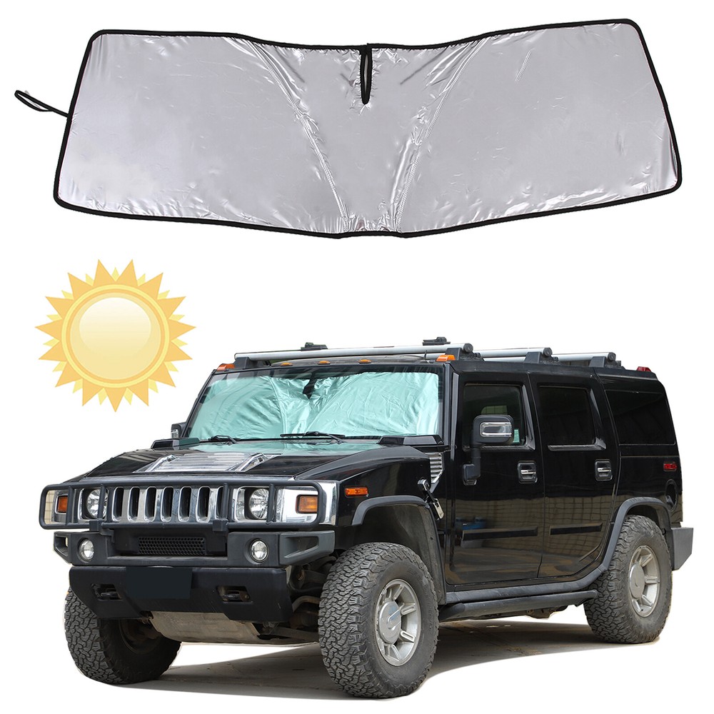 windshield Foldable sun shade & Storage Bag Custom Fits 2003-2007 Hummer H2
