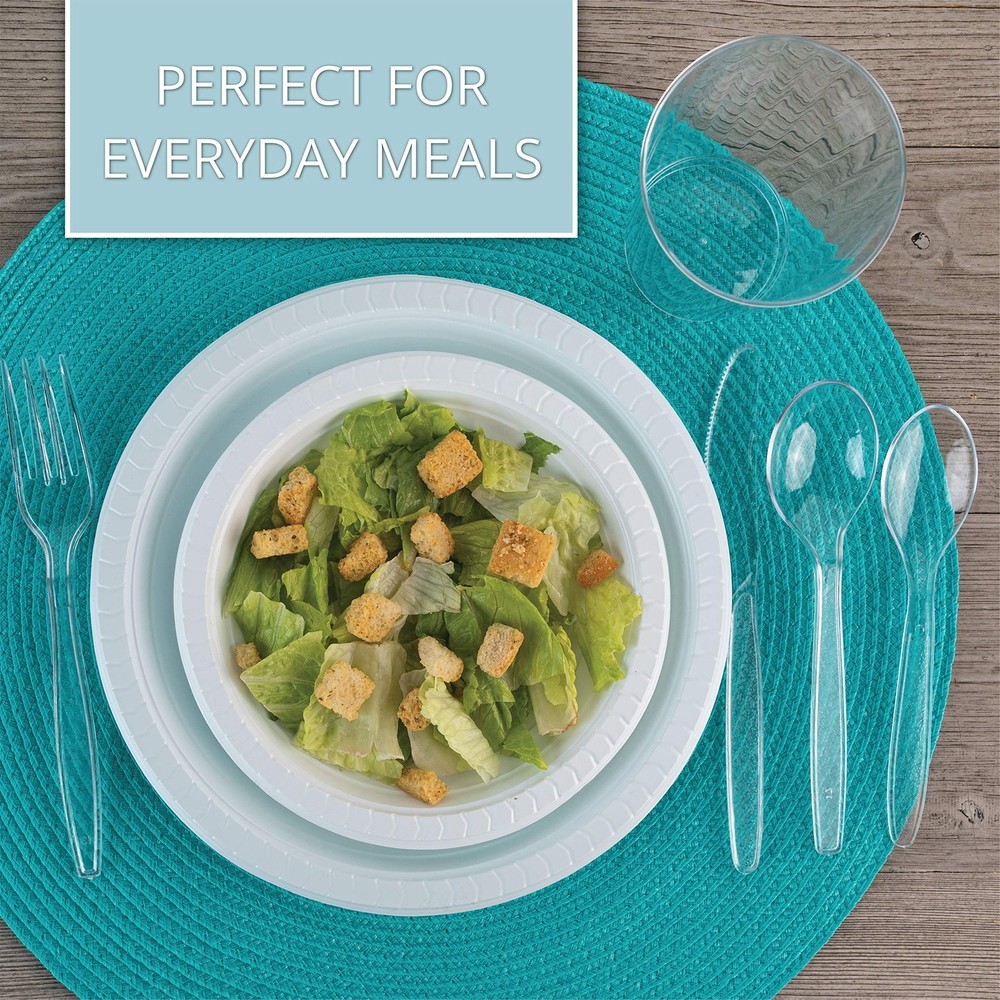 Plasticpro Disposable Clear Plastic Soup Spoons, clear soup spoons