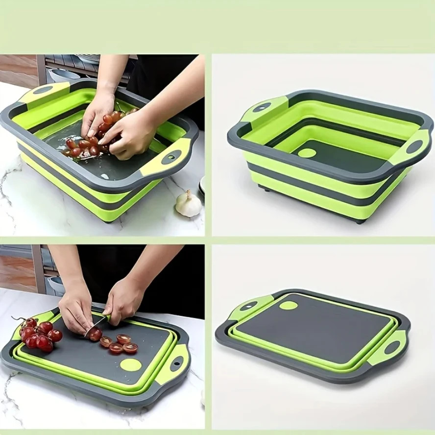 1pc Portable space saving basin with built-in sink and storage function - perfec