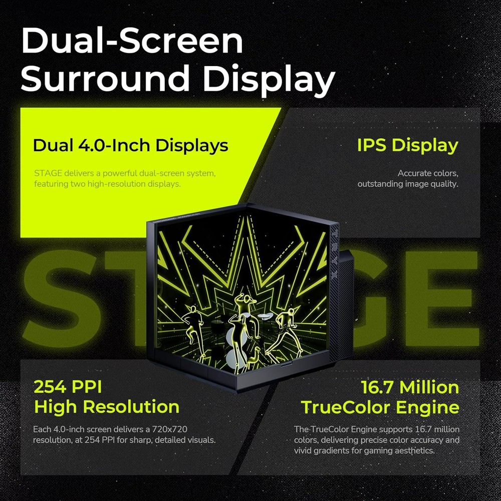 TRYX Stage ARGB 360mm AIO Screen3D Display Modes Asetek 7th GenV2