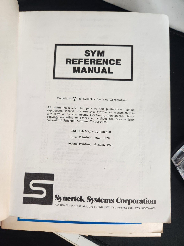 Vtg 1970s Synertek Systems Hardware Programming/Reference Manuals MCS6500/SY6500