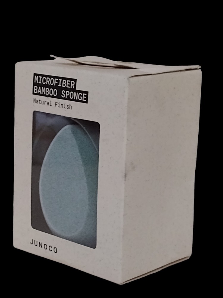 Junoco MICROFIBER BAMBOO SPONGE Natural Finish ANTIMICROBIAL HYDROPHILIC Blue