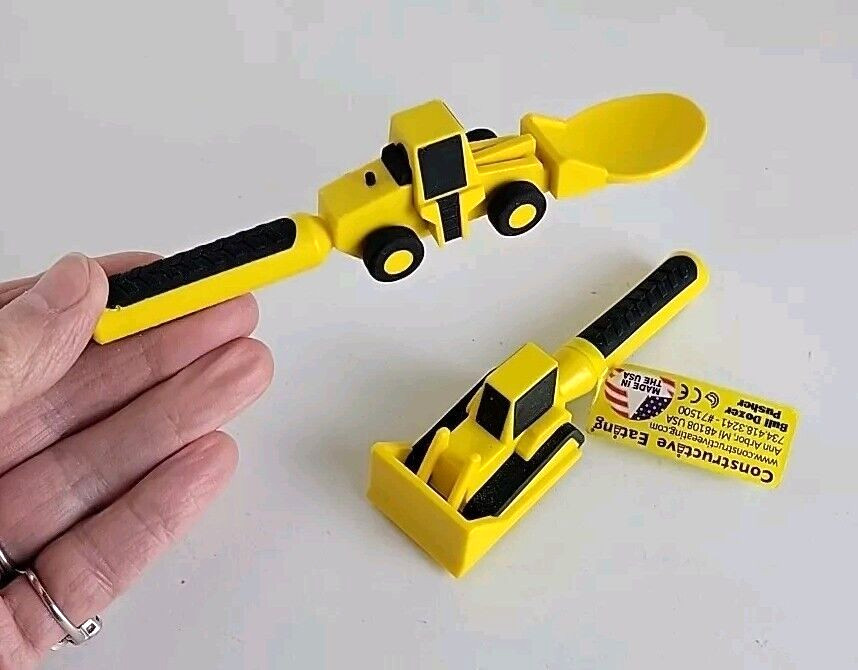 Constructive Eating® FRONT LOADER SPOON & BULL DOZER PUSHER (USA Made)