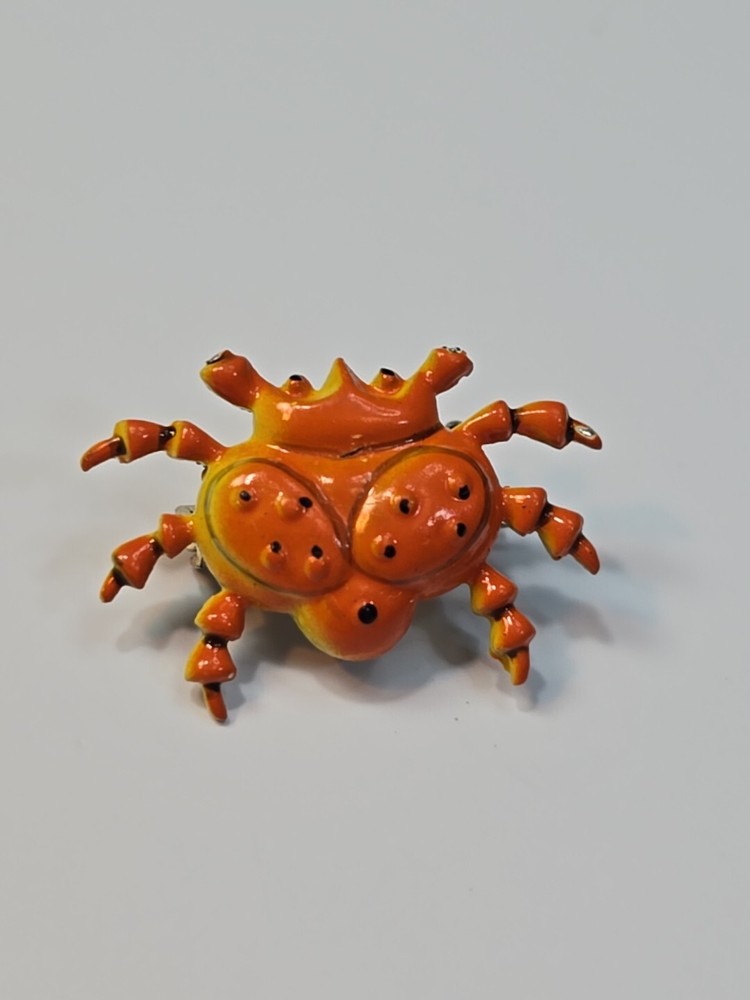 Orange Crab Lapel Pin