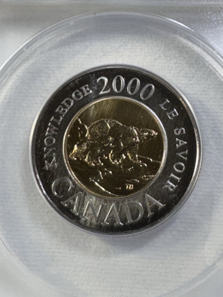 2000 Canada 2 Dollar Knowledge Specimen Graded SP 69 by ANACS
