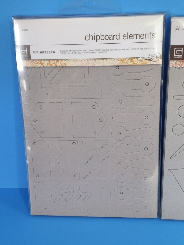 BASIC GREY LOT CHIPBOARD ELEMENTS & HOLIDAY ORNAMENTS SCRAPBOOK MIXED MEDIA #1